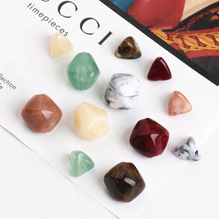 DIY imitation Turquoise jade jewelry accessories resin solid triangle irregular geometry earbob material
DIY imitation Turquoise jade jewelry accessories resin solid triangle irregular geometry earbob material