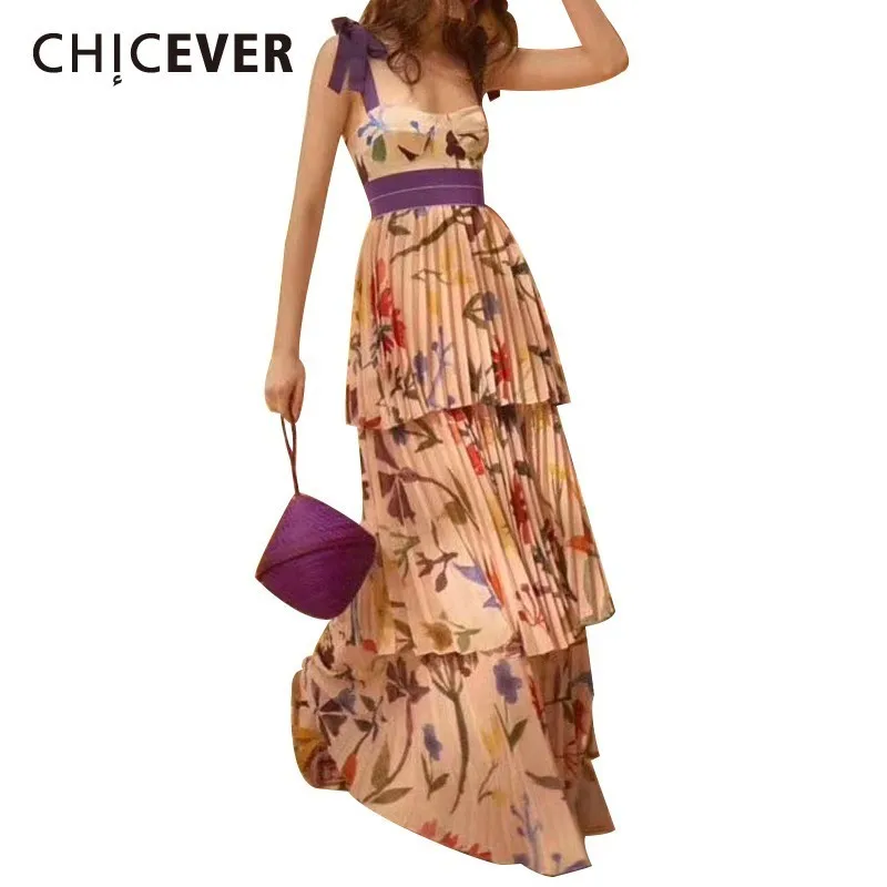 CHICEVER Summer Vintage Print Off Shoulder Women Dress Strapless Sleeveless High Waist Loose Slim Pleated Ankle-Length Dresses
CHICEVER Summer Vintage Print Off Shoulder Women Dress Strapless Sleeveless High Waist Loose Slim Pleated Ankle-Length Dresses