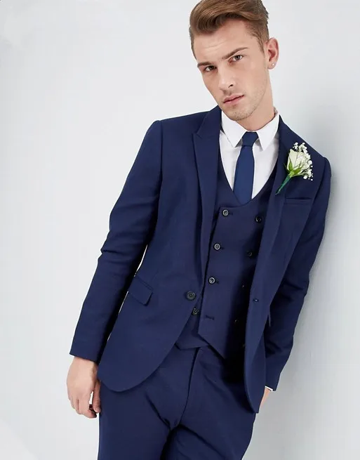 Custom Made Navy Blue Classic Men Suit Formal Slim Fit Suits Custom Blazer Men 3 Piece Men Suits (Jacket+Pants+Vest)
Custom Made Navy Blue Classic Men Suit Formal Slim Fit Suits Custom Blazer Men 3 Piece Men Suits (Jacket+Pants+Vest)