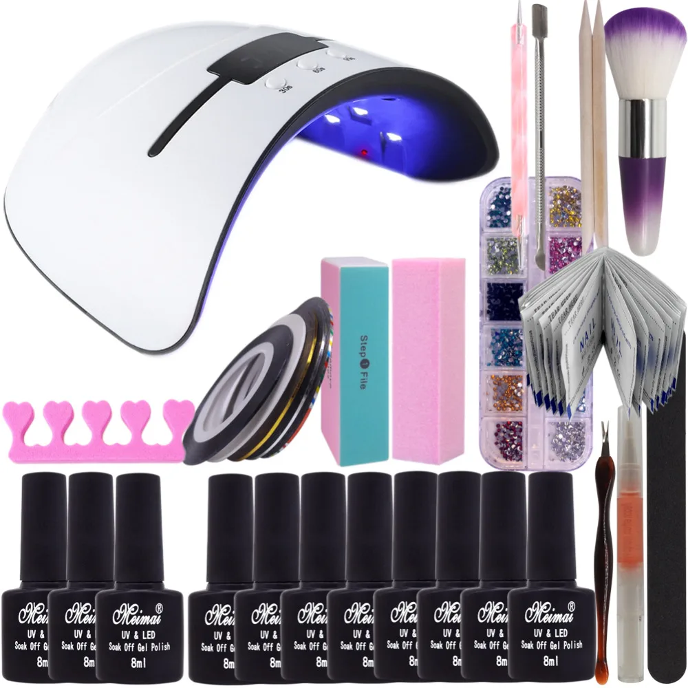 Manicure Nail Kit Set Gel Varnish Set 8 Color UV Gel Polish 36W LED Lamp Gel Varnish Nail Polish Set UV Machine
Manicure Nail Kit Set Gel Varnish Set 8 Color UV Gel Polish 36W LED Lamp Gel Varnish Nail Polish Set UV Machine