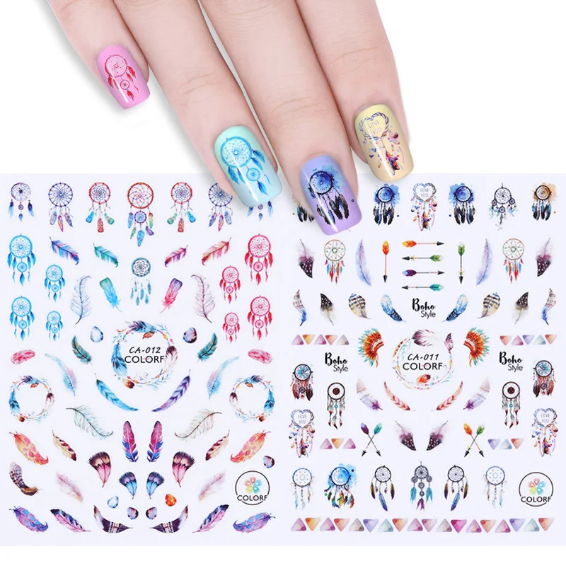 1 Sheet Dream Catcher 3D Nail Sticker Feather Arrow Pattern Manicure Nail Art Adhesive Transfer Sticker
1 Sheet Dream Catcher 3D Nail Sticker Feather Arrow Pattern Manicure Nail Art Adhesive Transfer Sticker