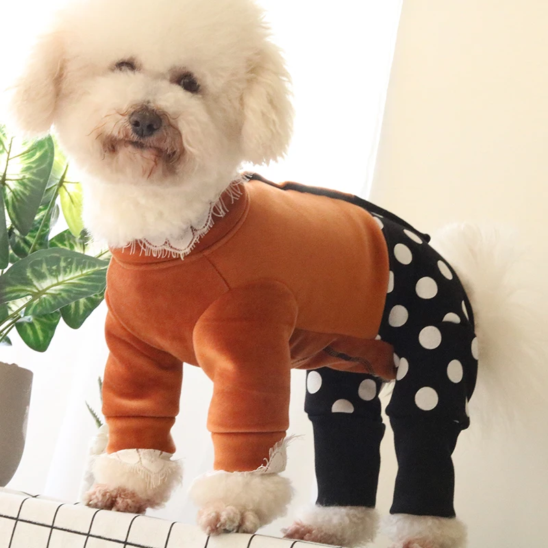 Spring Autumn Dog Jumpsuits Puppy Long Sleeve Clothes Plus Velvet Wrap Belly Fake Two Pieces Style Jacket For Small Dogs Pajamas
Spring Autumn Dog Jumpsuits Puppy Long Sleeve Clothes Plus Velvet Wrap Belly Fake Two Pieces Style Jacket For Small Dogs Pajamas