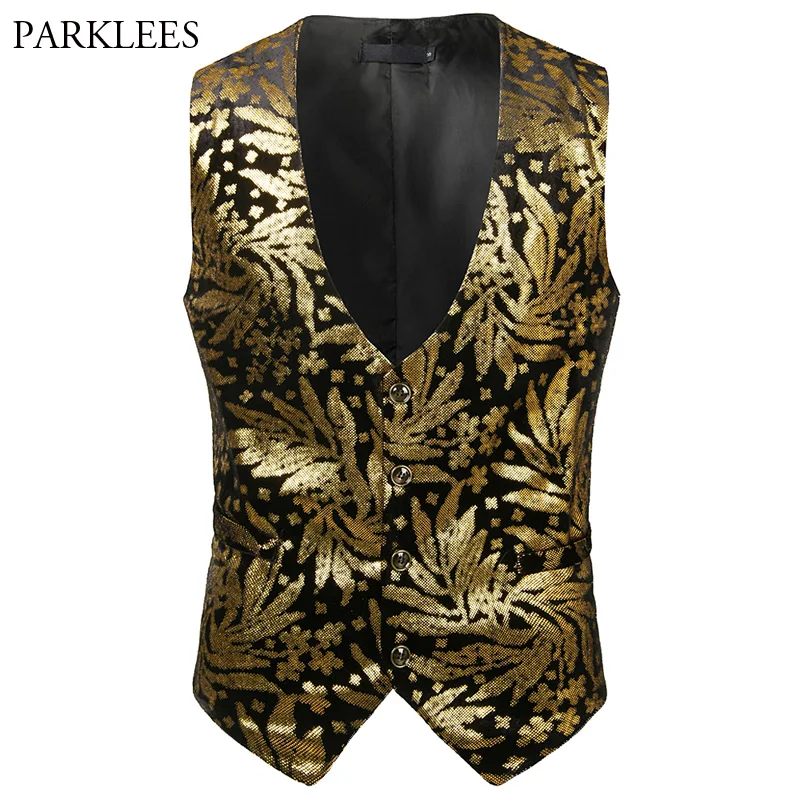 Shiny Gold Bronzing Steampunk Vest Men 2018 Autumn New Mens Wedding Waistcoat Nightclub Stage Costume Suit Vests for Men Gilet
Shiny Gold Bronzing Steampunk Vest Men 2018 Autumn New Mens Wedding Waistcoat Nightclub Stage Costume Suit Vests for Men Gilet