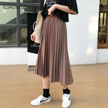 EORUTCIZ Spring Midi Skirt Women Pleated Tutu Skirt Vintage High Waist Slim Summer Elastic Black Skirts LM371
EORUTCIZ Spring Midi Skirt Women Pleated Tutu Skirt Vintage High Waist Slim Summer Elastic Black Skirts LM371