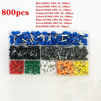 800pcs/lot Bootlace cooper Ferrules kit set Wire Copper Crimp Connector Insulated Cord Pin End Terminal
800pcs/lot Bootlace cooper Ferrules kit set Wire Copper Crimp Connector Insulated Cord Pin End Terminal