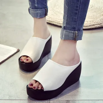 Slipper Summer Fashion Women shoes Roman Platform Wedges Peep Toe Sandals Slip on Slippers high heel Woman Slipper 2019
Slipper Summer Fashion Women shoes Roman Platform Wedges Peep Toe Sandals Slip on Slippers high heel Woman Slipper 2019