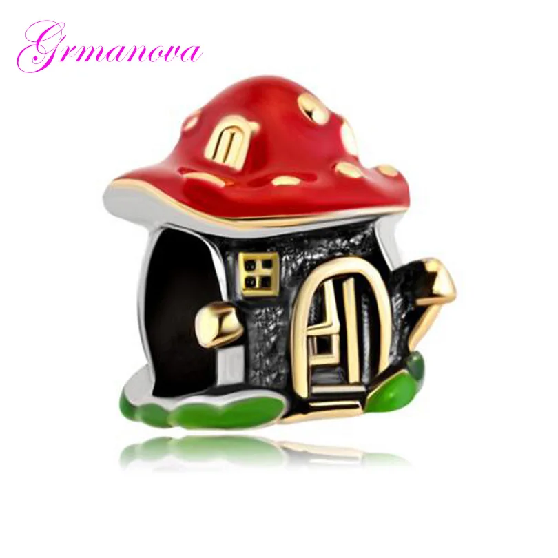 Red enamel mushroom house charm beads cartoon handmade DIY jewelry making accessories amulet Fit Pandora Bracelet Necklace
Red enamel mushroom house charm beads cartoon handmade DIY jewelry making accessories amulet Fit Pandora Bracelet Necklace
