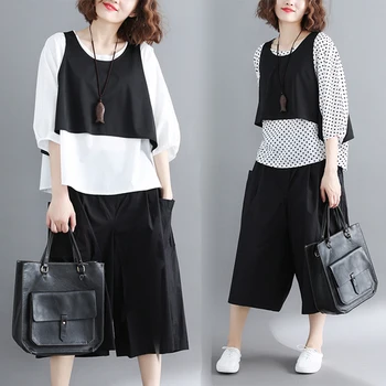 Office Lady Polka Dot 3 Piece Set Women Batwing Sleeve Pullover Sets Of Clothes For Women Fashion Casual Women's Summer Suit
Office Lady Polka Dot 3 Piece Set Women Batwing Sleeve Pullover Sets Of Clothes For Women Fashion Casual Women's Summer Suit