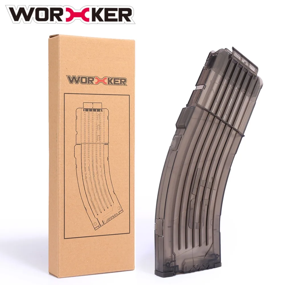 Worker AK Model Curve Soft Bullet Clips 15 Bullets Cartridge Dart Clip for Nerf Professional Toy Gun Accessories
Worker AK Model Curve Soft Bullet Clips 15 Bullets Cartridge Dart Clip for Nerf Professional Toy Gun Accessories