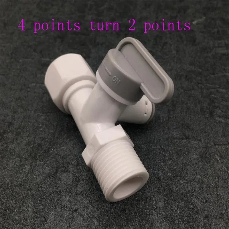 One-piece water inlet three-way ball valve switch valve 4 points turn 2 points PE pipe pure water machine water purifier plastic
One-piece water inlet three-way ball valve switch valve 4 points turn 2 points PE pipe pure water machine water purifier plastic
