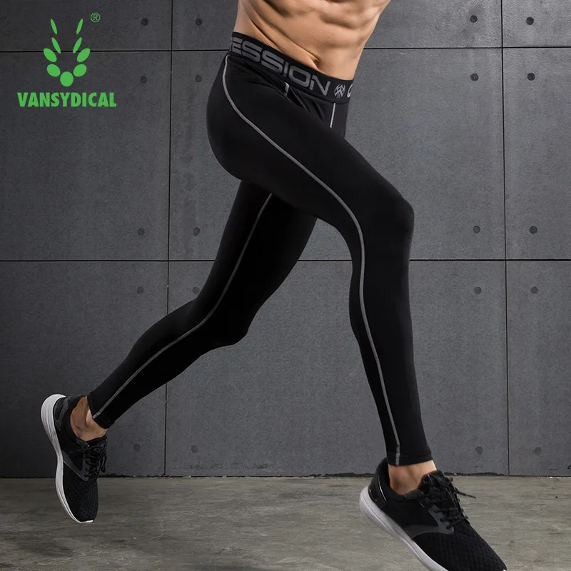 Image Men s Running Pants Compression Training Leggings Sportswear Quick Dry Breathable Fitness Jogging Trousers