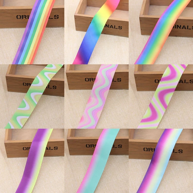 (1 Meters) 40mm Gradient Rainbow Grosgrain Ribbon for Wedding Home Decor DIY Gift Wrapping Christmas Party Handmade Accessories
(1 Meters) 40mm Gradient Rainbow Grosgrain Ribbon for Wedding Home Decor DIY Gift Wrapping Christmas Party Handmade Accessories
