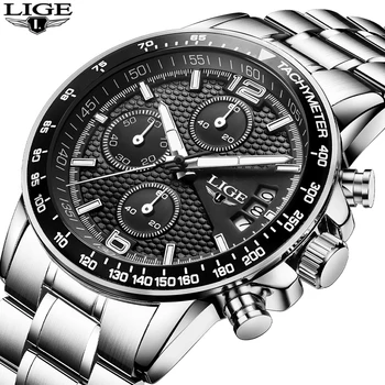 LIGE Luxury Brand Watches Men Six pin Full Stainless steel Military Sport Quartz Watch Man Fashion Casual Business Wristwatches
LIGE Luxury Brand Watches Men Six pin Full Stainless steel Military Sport Quartz Watch Man Fashion Casual Business Wristwatches