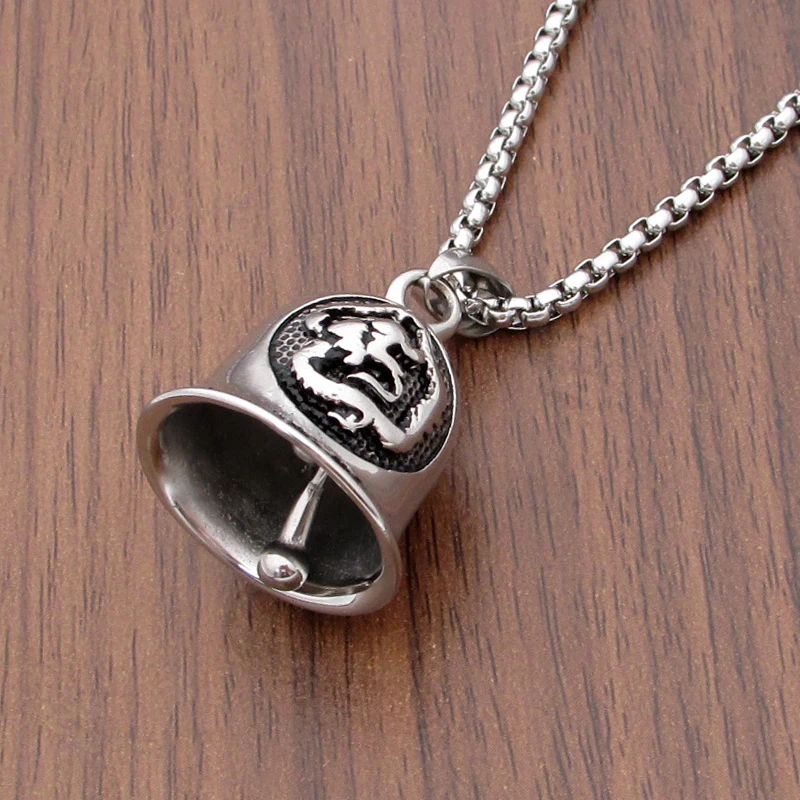 Punk 316L Stainless Steel Silver White Black Holy Dragon Bell Both Sides Biker Bell Pendant
Punk 316L Stainless Steel Silver White Black Holy Dragon Bell Both Sides Biker Bell Pendant