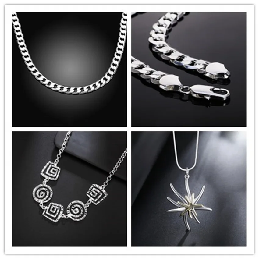 Wholesale Charms silver Plated necklace jewelry crystal Men women lady fashion Wedding 925 pendant necklace jewelry JSHN202
Wholesale Charms silver Plated necklace jewelry crystal Men women lady fashion Wedding 925 pendant necklace jewelry JSHN202
