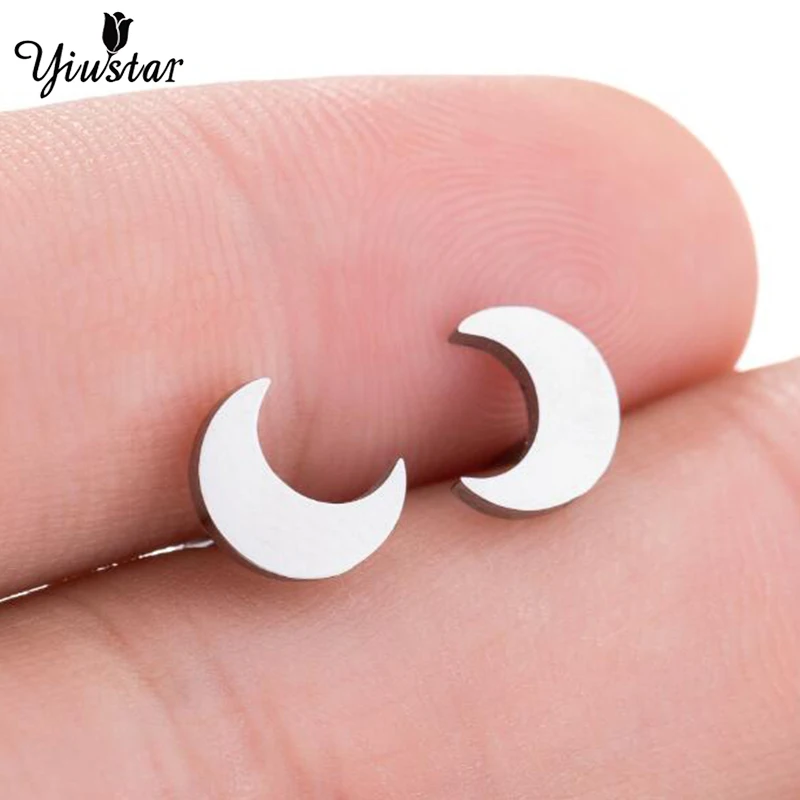 Yiustar 2019 New Fashion Charming Cute Sweet Moon Earrings Exquisite Elegant Graceful Stainless Steel Cute Studs For Women Girls
Yiustar 2019 New Fashion Charming Cute Sweet Moon Earrings Exquisite Elegant Graceful Stainless Steel Cute Studs For Women Girls