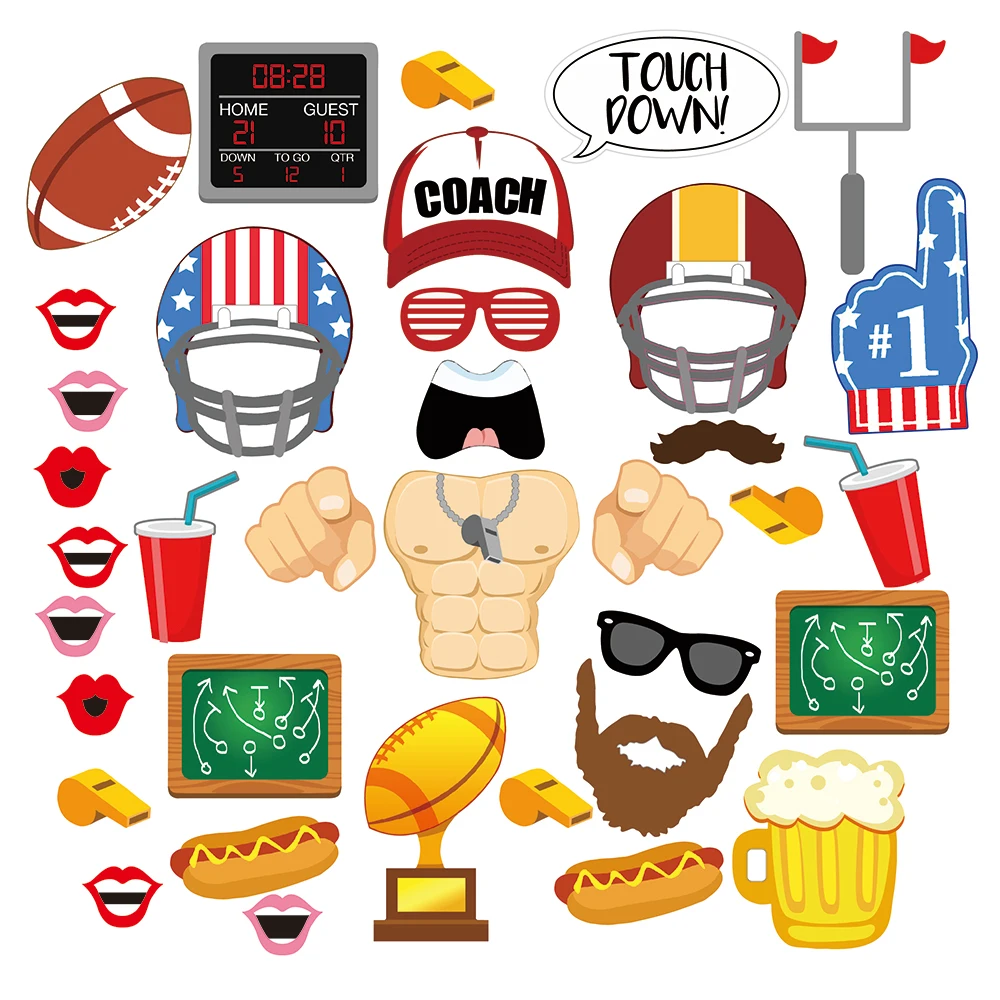 American Football Rugby Games Papercard Booth Props For NFC Theme Baby Birthday Shoot Props 17Pcs/set
American Football Rugby Games Papercard Booth Props For NFC Theme Baby Birthday Shoot Props 17Pcs/set
