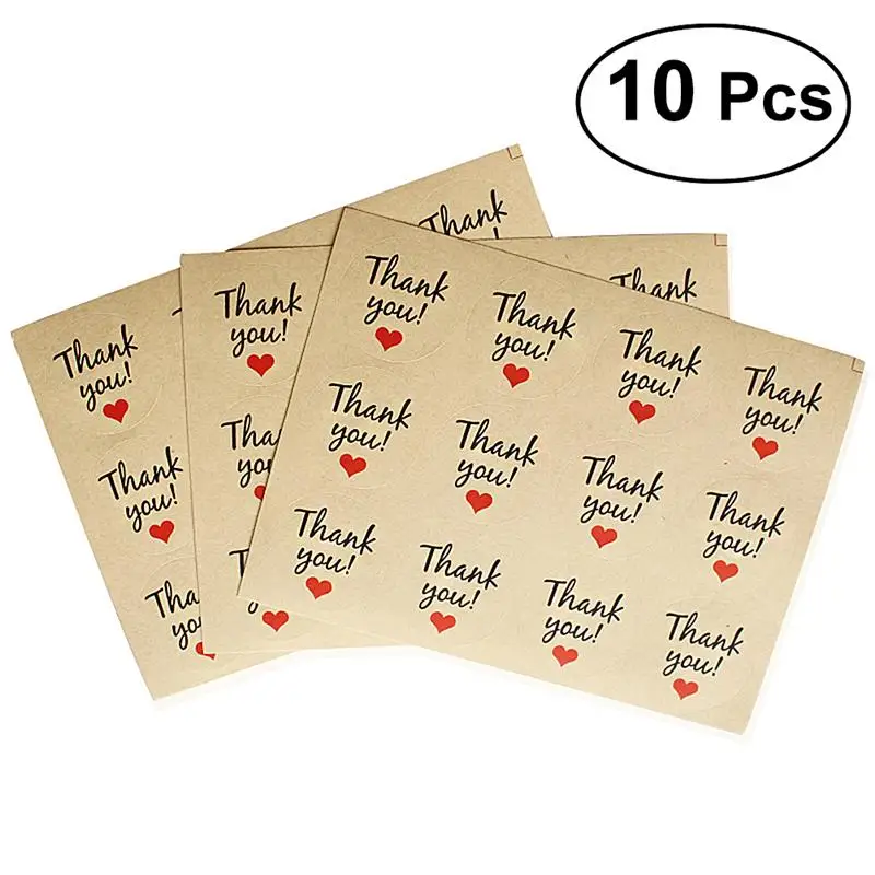 10 Sheet Lovely Thank You Sticker Labels 12pcs/Sheet Kraft Paper Thank You Decals for Packing Sealing Gift Decoration
10 Sheet Lovely Thank You Sticker Labels 12pcs/Sheet Kraft Paper Thank You Decals for Packing Sealing Gift Decoration