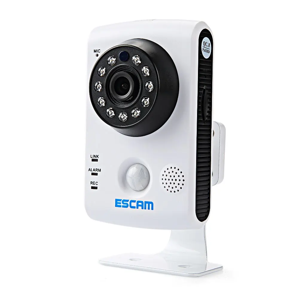ESCAM QF502 Wireless Camera HD 720P Mini Wifi P2P Plug And Play Pan Tilt IR Cut Monitor Surveillance 32GB TF Slot | Безопасность и