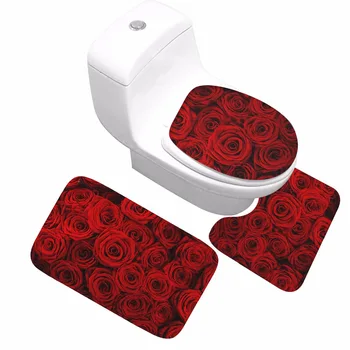 Drop Shipping Bath Mat Set Rose Flower Cartoon Pattern Toilet Mat Anti Slip Bathroom Rugs and Carpets 3Pcs/set Door mat tapis
Drop Shipping Bath Mat Set Rose Flower Cartoon Pattern Toilet Mat Anti Slip Bathroom Rugs and Carpets 3Pcs/set Door mat tapis