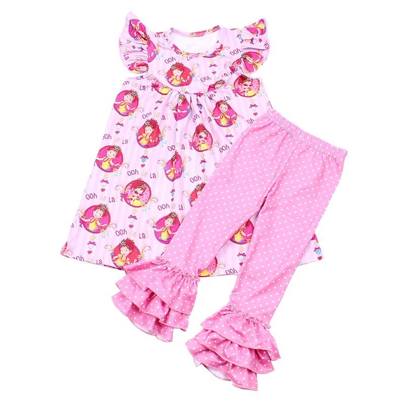 Updating Styles For Kids Clothes Set Cartoon Character Printed Girls Outfits Fall/winter Polka Dot Ruffle Pants Boutique Sets
Updating Styles For Kids Clothes Set Cartoon Character Printed Girls Outfits Fall/winter Polka Dot Ruffle Pants Boutique Sets