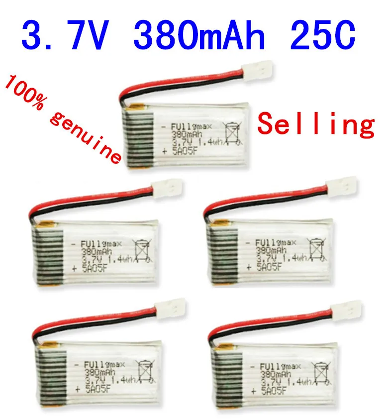 5Pcs/set Hubsan X4 H107 Series 3.7V 380mAh 25C Lipo Battery for H107L H107C H107D JXD385 V252Quadcopter Upgraded Spare Part
5Pcs/set Hubsan X4 H107 Series 3.7V 380mAh 25C Lipo Battery for H107L H107C H107D JXD385 V252Quadcopter Upgraded Spare Part