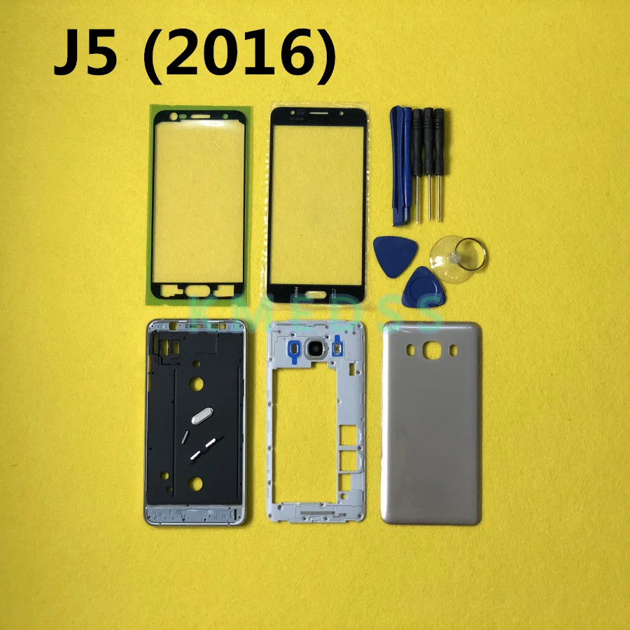 Full Housing Case For Samsung Galaxy J5 2016 J510 J510F LCD panel Middle Frame Battery door Cover + Front Glass Lens + tools
Full Housing Case For Samsung Galaxy J5 2016 J510 J510F LCD panel Middle Frame Battery door Cover + Front Glass Lens + tools