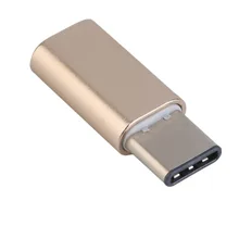 YHX Aluminium Type-C Male Connector to Micro USB Female Cable Converter Adapter for Tablet Mobile Phone White & Gold Wholesale