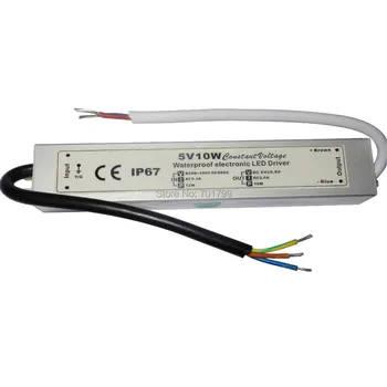 

5V/2A/10W IP67 waterproof switch mode LED power supply;AC90-250V input;size:95*30*20mm