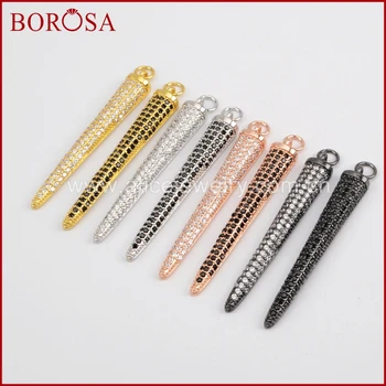 BOROSA 10pcs long pave spike cubic zirconia tiny black/white zircon micro pave pendant for women necklace drusy jewelry WX455
BOROSA 10pcs long pave spike cubic zirconia tiny black/white zircon micro pave pendant for women necklace drusy jewelry WX455
