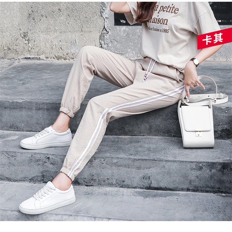 2018 Summer Women Ankle Length Leisure Pants Bottoms Female Side Striped Pants Sweatpants Sportswear Harem Pants Loose Trousers
2018 Summer Women Ankle Length Leisure Pants Bottoms Female Side Striped Pants Sweatpants Sportswear Harem Pants Loose Trousers