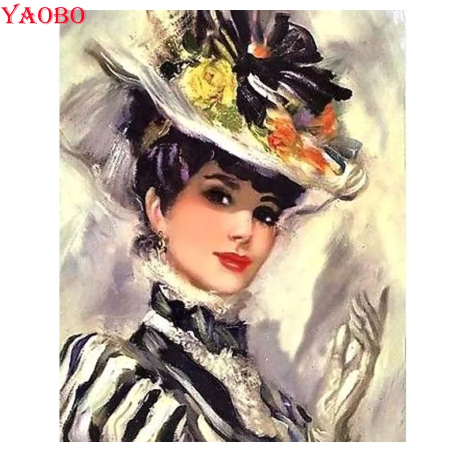 DIY 5D Diamond Embroidery Full Resin square"hat lady"Diamond Picture Home Wall Decor Mosaic unfinished Diamond Painting woman
DIY 5D Diamond Embroidery Full Resin square"hat lady"Diamond Picture Home Wall Decor Mosaic unfinished Diamond Painting woman