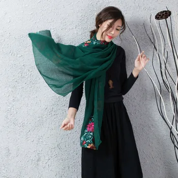 Wholesale New Drak Green Bohemia Cotton Linen Women's Fashion Embroider Flower Nationality Shawl Scarf Wrap Warm 201603
Wholesale New Drak Green Bohemia Cotton Linen Women's Fashion Embroider Flower Nationality Shawl Scarf Wrap Warm 201603