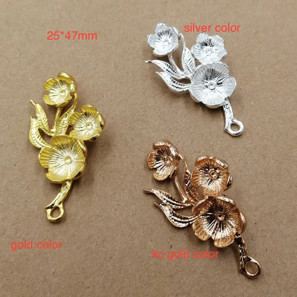 60pc 25*47mm Alloy Charm Silver/Gold color Big Flower Branch Charm pendant for Wedding Jewelry Making DIY Handmade wholesale
60pc 25*47mm Alloy Charm Silver/Gold color Big Flower Branch Charm pendant for Wedding Jewelry Making DIY Handmade wholesale