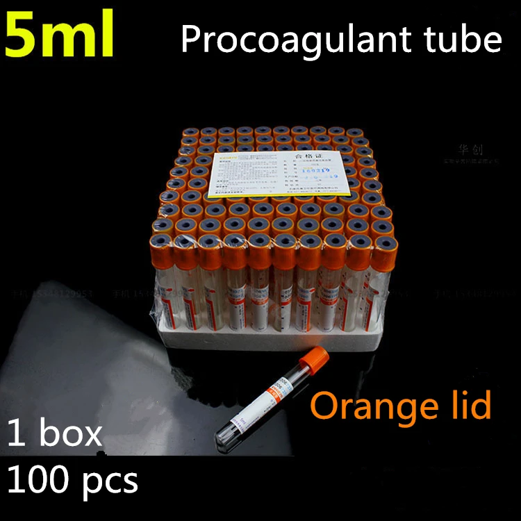 medical Disposable vacuum suction tube Procoagulant tube 5ml orange cap anticoagulant biochemical tube orange lid Laboratory
medical Disposable vacuum suction tube Procoagulant tube 5ml orange cap anticoagulant biochemical tube orange lid Laboratory