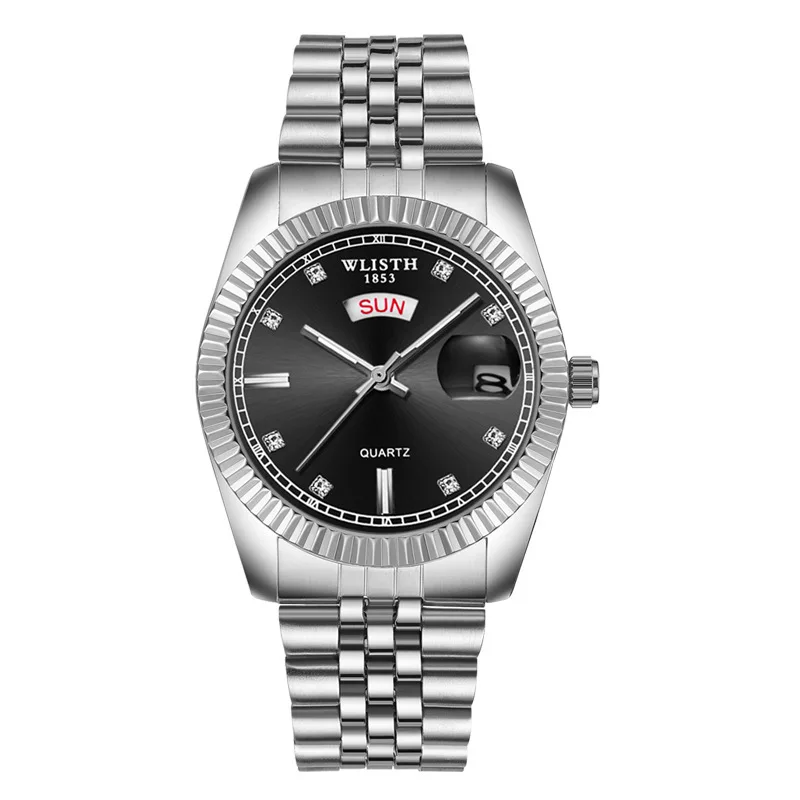 Wo Shi Man Leisure Time Noctilucent Quartz Watch Diamond Even-numbered Days Waterproof Calendar Steel Bring Surface Can S5
Wo Shi Man Leisure Time Noctilucent Quartz Watch Diamond Even-numbered Days Waterproof Calendar Steel Bring Surface Can S5