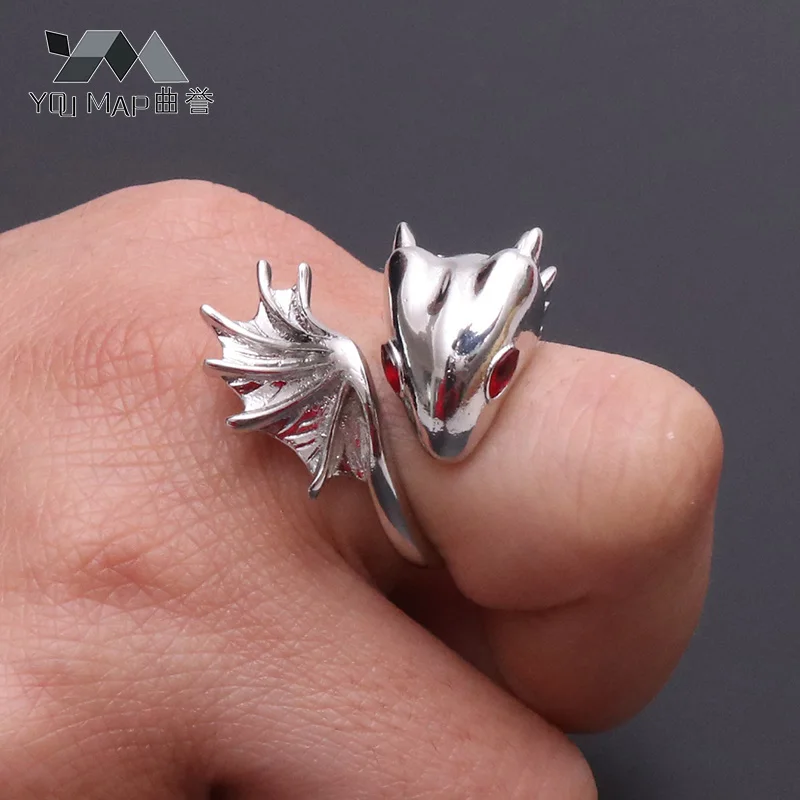 Charms Punk Exaggerated Animal Rings for Men and Women Shinny Brass High Quality Dragon Ring Jewelry
Charms Punk Exaggerated Animal Rings for Men and Women Shinny Brass High Quality Dragon Ring Jewelry