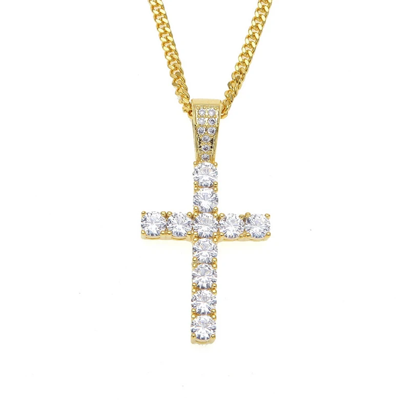 Hip Hop Cross Pendant Necklace Men Jewelry Crystal Gold Silver Chain Necklaces Pendants Exquisite Mens Jewellery Accessories
Hip Hop Cross Pendant Necklace Men Jewelry Crystal Gold Silver Chain Necklaces Pendants Exquisite Mens Jewellery Accessories