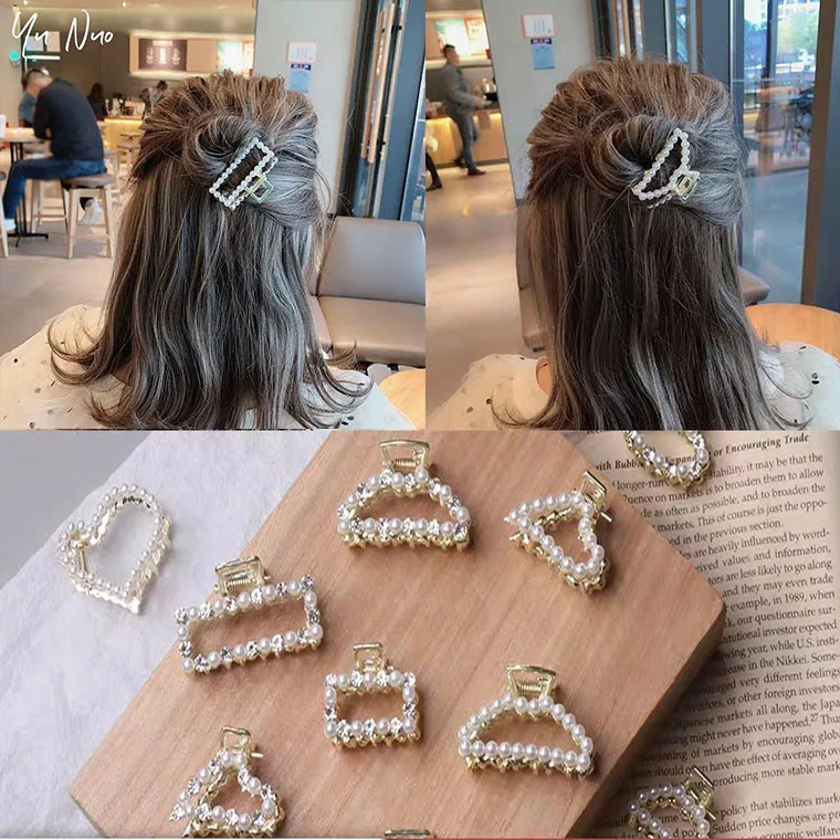 Fashion Girl Hair Claw Geometric Imitation Pearl Hairpin Crab Retro Heart Shape Crystal Hair Clips Hair Accessories For Women
Fashion Girl Hair Claw Geometric Imitation Pearl Hairpin Crab Retro Heart Shape Crystal Hair Clips Hair Accessories For Women