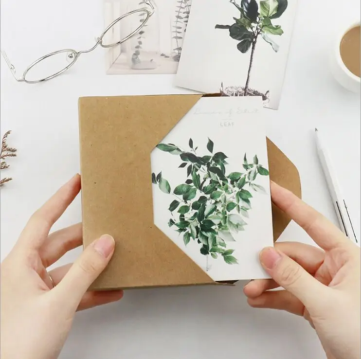 30 pcs/pack Green leaves Greeting Card Postcard Birthday Gift Card Set Message Card Letter Envelope Gift Card x022
30 pcs/pack Green leaves Greeting Card Postcard Birthday Gift Card Set Message Card Letter Envelope Gift Card x022