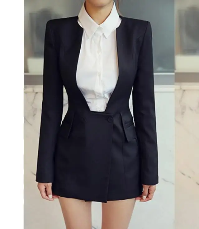 High Quality 2019 Spring New Arrival OL Style Hot Sale Turn-down Collar Long Sleeve Woman Coat Black
High Quality 2019 Spring New Arrival OL Style Hot Sale Turn-down Collar Long Sleeve Woman Coat Black