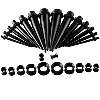 30pcs/lot Acrylic Ear Taper with Plugs Ear Piercings Silicone Flare Ear Plugs and Tunnels Kit Ear Gauge Stretching Body Jewelry
30pcs/lot Acrylic Ear Taper with Plugs Ear Piercings Silicone Flare Ear Plugs and Tunnels Kit Ear Gauge Stretching Body Jewelry