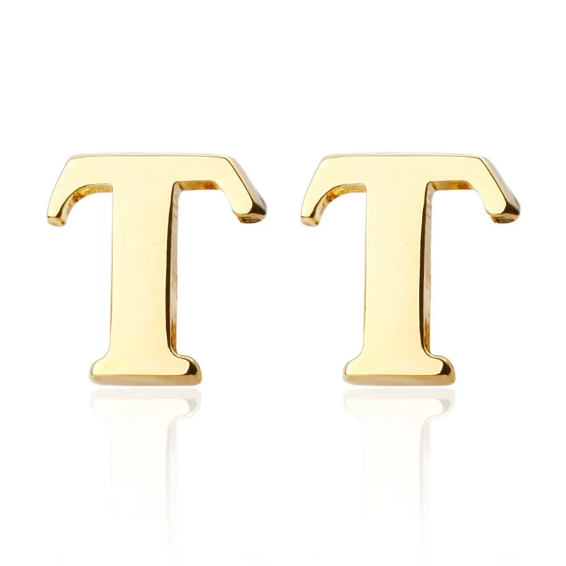 New Brand gold letter T Shirt Cufflinks for Men Jewelry Wedding Groom Alloy Cuff Links French Business Abotoaduras Gift
New Brand gold letter T Shirt Cufflinks for Men Jewelry Wedding Groom Alloy Cuff Links French Business Abotoaduras Gift