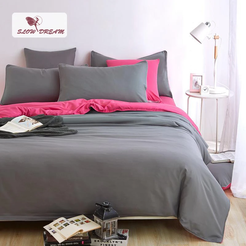 SlowDream Gray Rose Red Bedding Set Solid Color Japan Style Bed Flat Sheet Linen Bedspread Double Duvet Cover Set Pillowcase Set
SlowDream Gray Rose Red Bedding Set Solid Color Japan Style Bed Flat Sheet Linen Bedspread Double Duvet Cover Set Pillowcase Set