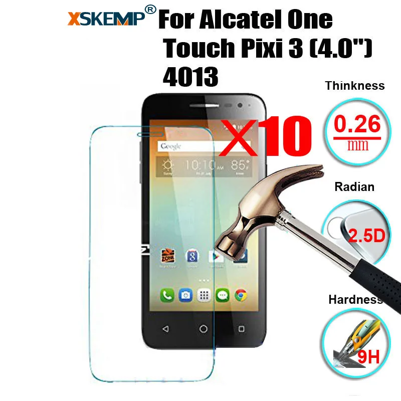 10 шт. оптовая продажа Защитная пленка для экрана Alcatel One Touch Idol 2/3 Pop C3/C5/C7/C9 Pixi 3 9 H