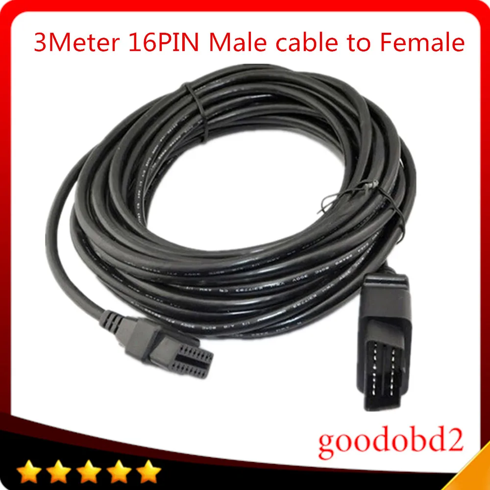 Car OBDII 3Meter OBD2 16PIN Male cable to Female Connector OBD cable Car Diagnostic Cables and Connectors
Car OBDII 3Meter OBD2 16PIN Male cable to Female Connector OBD cable Car Diagnostic Cables and Connectors
