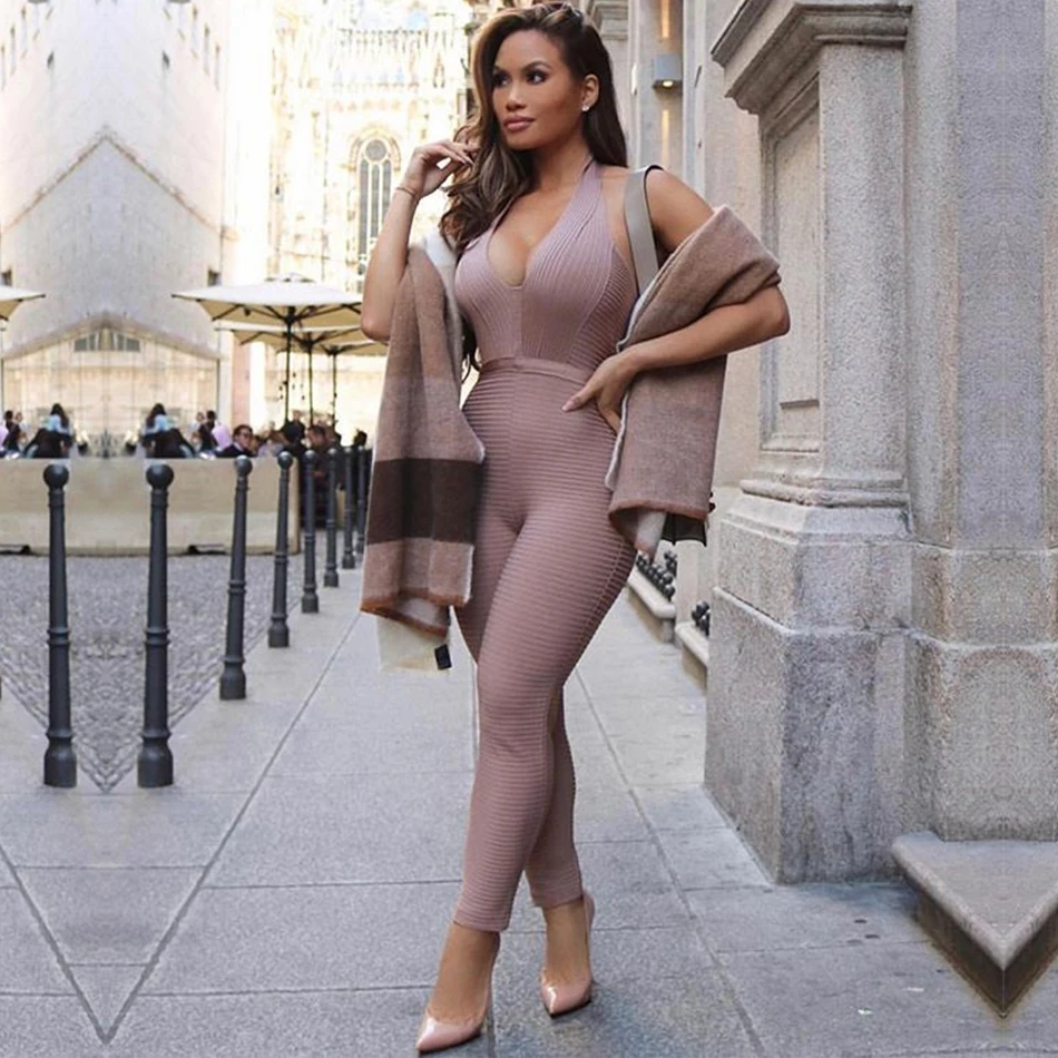 Adyce 2019 New Summer Women Jumpsuit Elegant Deep V Sexy Backless Sleeveless Halter Celebrity Night Club Party Jumpsuits Romper
Adyce 2019 New Summer Women Jumpsuit Elegant Deep V Sexy Backless Sleeveless Halter Celebrity Night Club Party Jumpsuits Romper