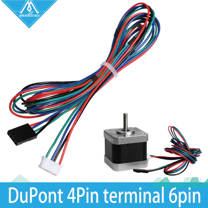 HOT!3D Printer Parts 10pcs/lot 1M DuPont line HX2.54 4pin to 6pin White Terminal Motor Connector cables for Stepper Motors
HOT!3D Printer Parts 10pcs/lot 1M DuPont line HX2.54 4pin to 6pin White Terminal Motor Connector cables for Stepper Motors