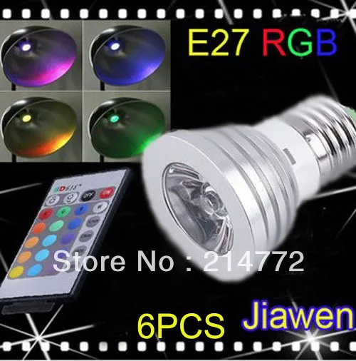 6PCS Energy saving+Remote Control 16 Colors Changing RGB LED Lamp,3W E27 RGB LED Bulb ,85-265V LED light, free shipping
6PCS Energy saving+Remote Control 16 Colors Changing RGB LED Lamp,3W E27 RGB LED Bulb ,85-265V LED light, free shipping