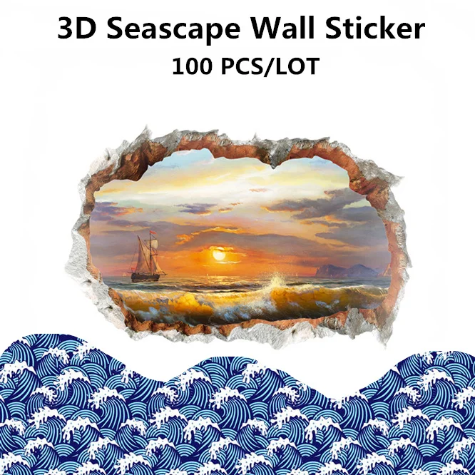 100PCS wholesale seascape 3D Wall Sticker Family Home Decor Livingroom Bedroom TV Wall Sticker Mural Wallpaper Door Stickers
100PCS wholesale seascape 3D Wall Sticker Family Home Decor Livingroom Bedroom TV Wall Sticker Mural Wallpaper Door Stickers
